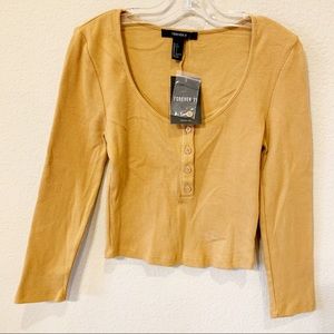 Forever 21 Long Sleeves Crop Top NYT